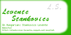 levente stankovics business card